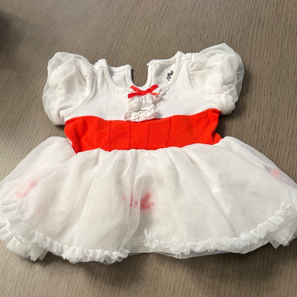 White and Red Tulle Kids Costume Dress - Brand Unspecified